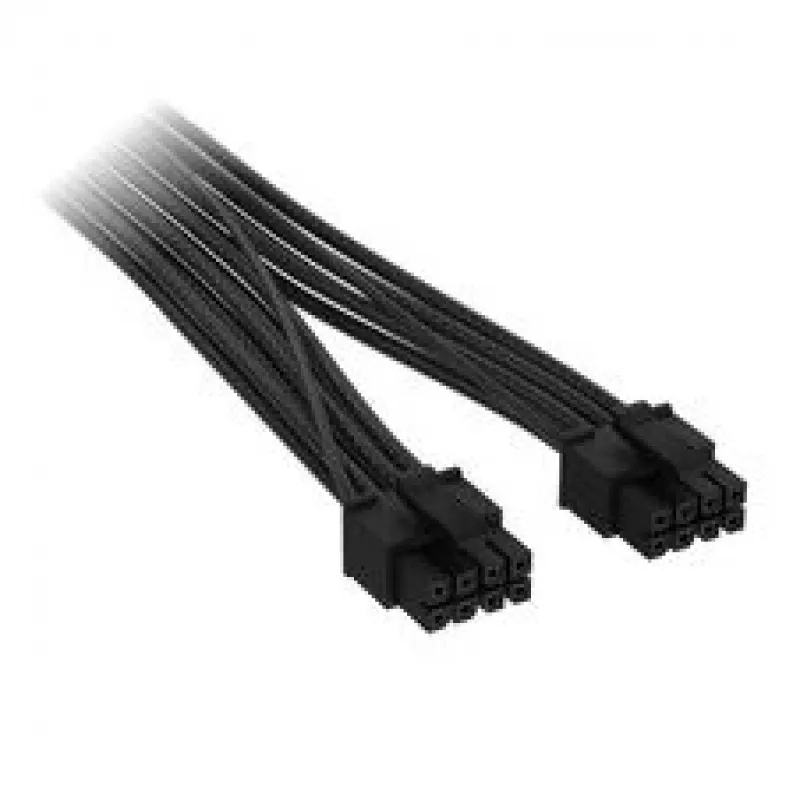Corsair Premium Sleeved 2x 8-Pin to 12V-2x6-Cable, for Type-5-Power Supply - black