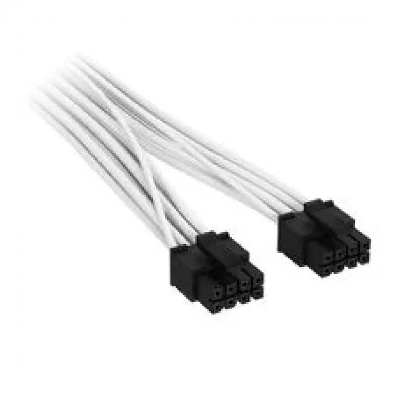 Corsair Premium Sleeved 2x 8-Pin to 12V-2x6-Cable, for Type-5-Power Supply - White