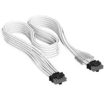 Corsair Premium Sleeved 12V-2x6 to 12V-2x6-Cable, Universal - White