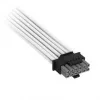 Corsair Premium Sleeved 12V-2x6 to 2x 6+2-Pin-PCIe-Cable, Universal - White