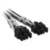 Corsair Premium Sleeved 12V-2x6 to 2x 6+2-Pin-PCIe-Cable, Universal - black/White