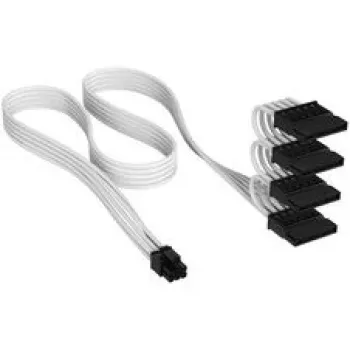Corsair Premium Sleeved 4x SATA-Power Cable, for Type-5-Power Supply - White