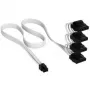 Corsair Premium Sleeved 4x 4-Pin-Molex-Cable, for Type-5-Power Supply - White