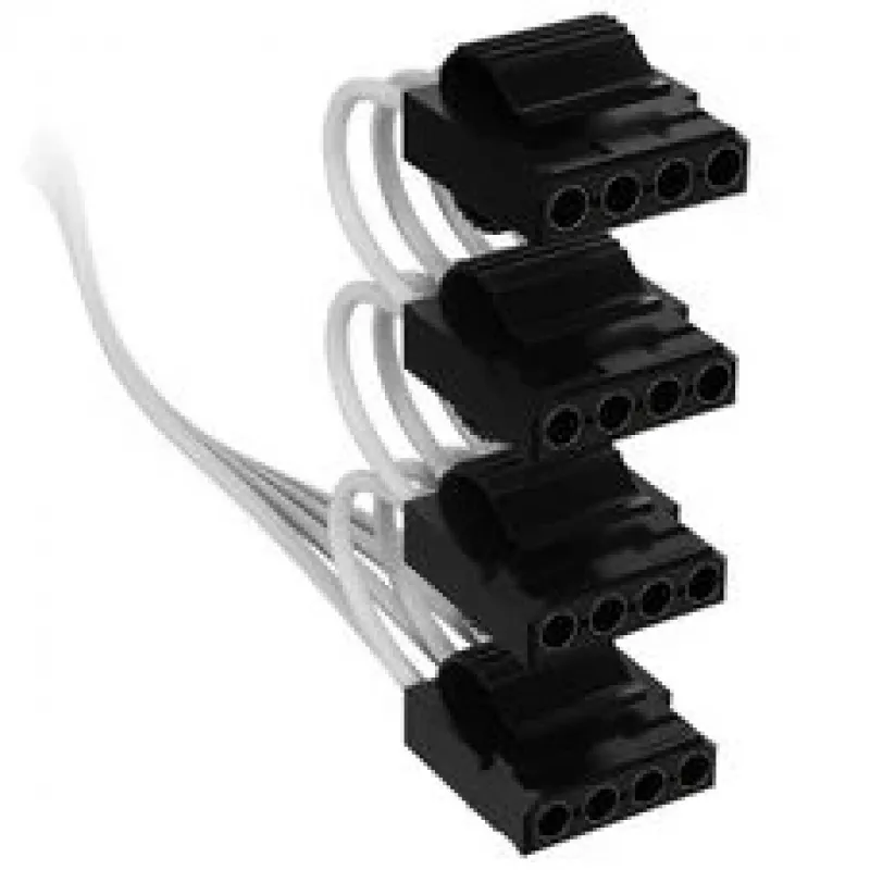 Corsair Premium Sleeved 4x 4-Pin-Molex-Cable, for Type-5-Power Supply - White