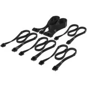 Corsair cable set, Type 4, DC Cable Starter Kit, individually sleeved - black