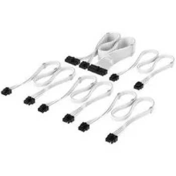 Corsair cable set, Type 4, DC Cable Starter Kit, individually sleeved - White