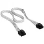 Corsair Cable, Type 4, EPS/ATX12V, 8-pin (4+4), 750mm, individually sleeved - White