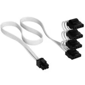 Corsair Cable, Type 4, PATA Power Connectors, 450mm, 550mm, 650mm, 750mm, individually sleeved - White