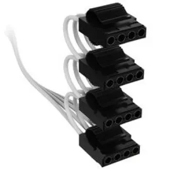 Corsair Cable, Type 4, PATA Power Connectors, 450mm, 550mm, 650mm, 750mm, individually sleeved - White