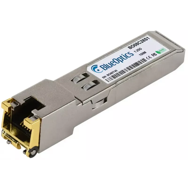 SFP Copper Transceiver BlueOptics 61494-BO, 1× RJ45, 1250 Mbit/s, 100 m, compatible with Lancom