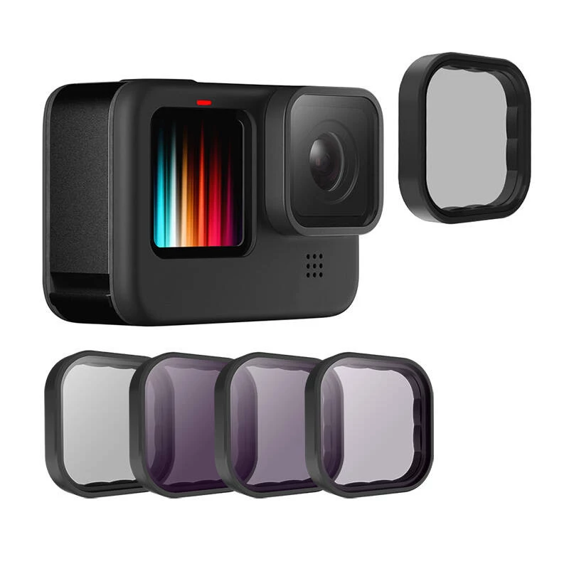 Camera filter set Telesin ND8 ND16 ND32 CPL — 4-piece black kit