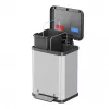 Rectangular Stainless Steel Trash Bin Hailo Öko duo Plus M, 18 L Capacity