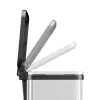 Rectangular Stainless Steel Trash Bin Hailo Öko duo Plus M, 18 L Capacity