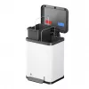 Rectangular Steel Trash Bin Hailo Öko duo Plus M 18 L, White