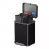 Trash Bin Hailo Öko duo plus M 18 L Rectangular Steel Black