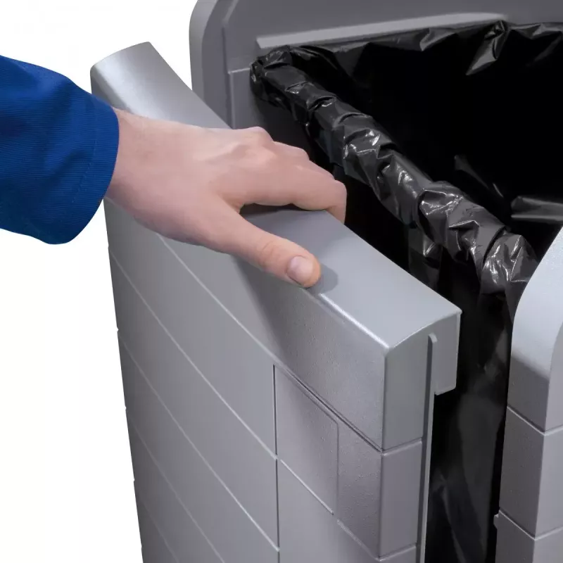 Waste bin Hailo ProfiLine WSB Design Plus XXXL — rectangular ABS grey, Width 500 mm, Depth 470 mm, Height 110 mm