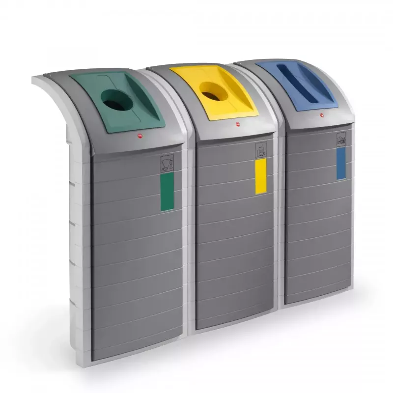Waste bin Hailo ProfiLine WSB Design Plus XXXL — rectangular ABS grey, Width 500 mm, Depth 470 mm, Height 110 mm