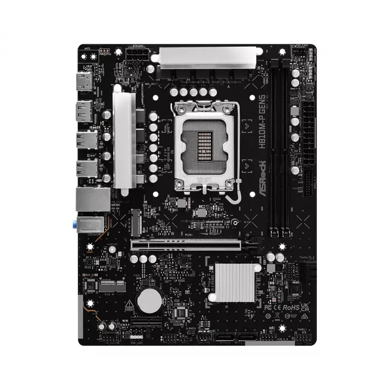 Motherboard ASROCK H810M-P GEN5 — H810 chipset, LGA 1700, mATX, DDR5 support