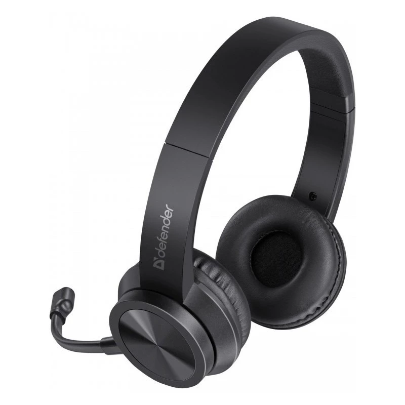 Wired headphones with microphone DEFENDER tune 150 — black, wired stereo headset