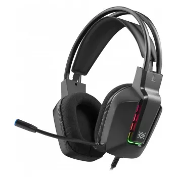 Wired USB Gaming Headset DEFENDER GOTHIC RGB with Microphone, Black