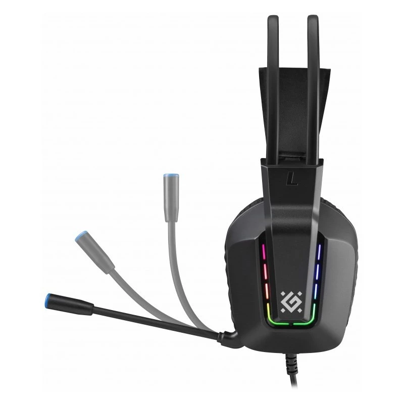 Wired USB Gaming Headset DEFENDER GOTHIC RGB with Microphone, Black