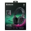 Wired USB Gaming Headset DEFENDER GOTHIC RGB with Microphone, Black