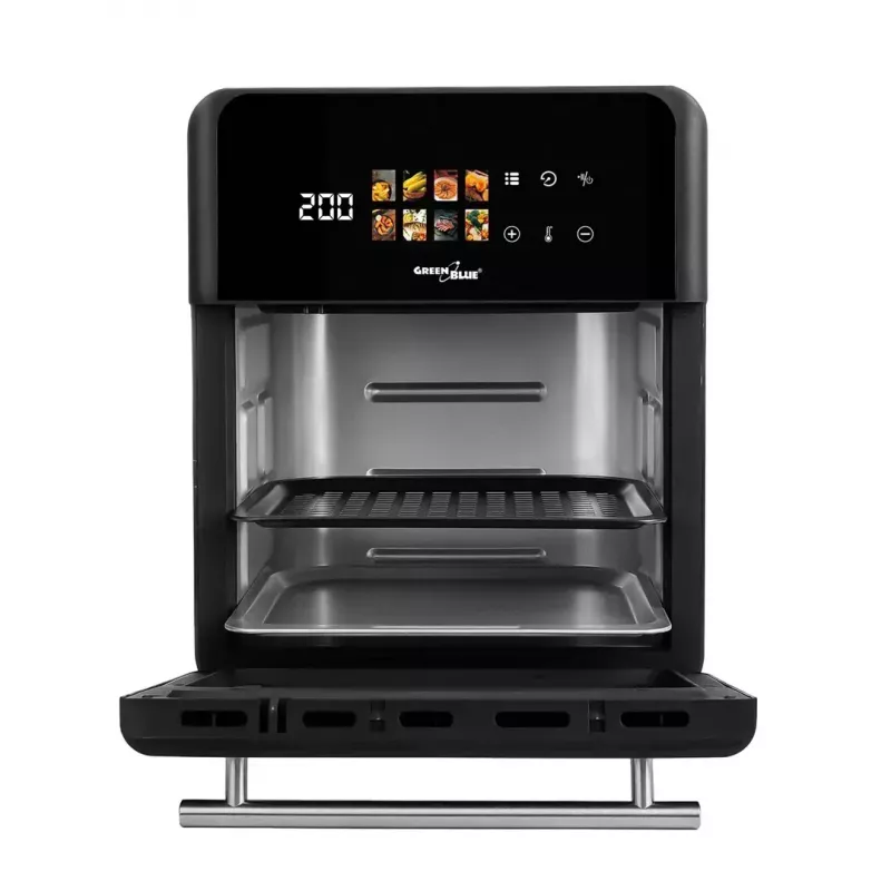 Air Fryer GreenBlue GB950 1800W, 10 L capacity, 8 programs, touch panel, timer, black