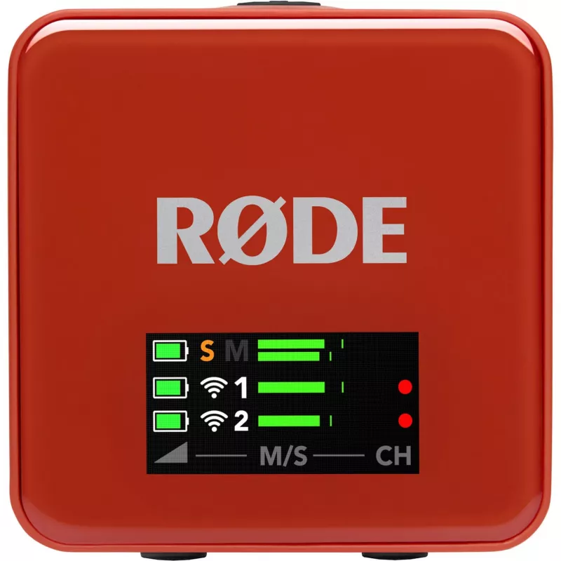 Wireless microphone system Rode Wireless Go III brown — 2.4 GHz wireless transmission, compact dual-channel kit