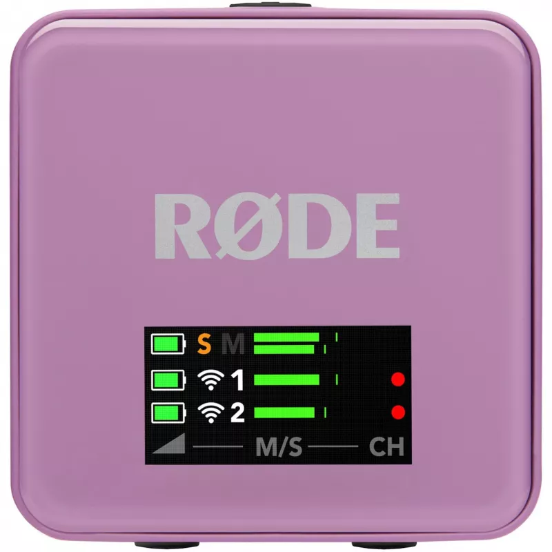 Wireless lavalier microphone Rode Wireless Go III liliowy 2.4 GHz compact design