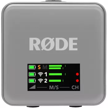Wireless microphone Rode Wireless GO III gray — compact design, built-in battery