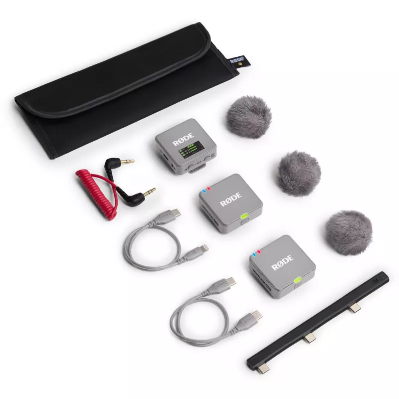 Wireless microphone Rode Wireless GO III gray — compact design, built-in battery
