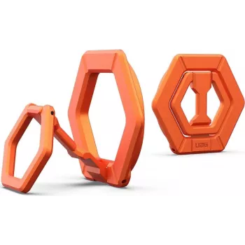 UAG Urban Armor Gear Magnetic Ring Stand | Mount/Holding Ring with Stand Function | for MagSafe and UAG Cases with Built-In Magnet | burnt orange