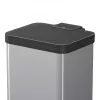 Hailo Öko duo Plus M 18 L Rectangular Steel kitchen waste bin, 2-compartment, silver