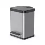 Hailo Öko duo Plus M 18 L Rectangular Steel kitchen waste bin, 2-compartment, silver