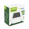 Solar LED Post Light GreenBlue GB128 WW, 3200K Neutral White, Envelope Canopy, 100x100mm, Black