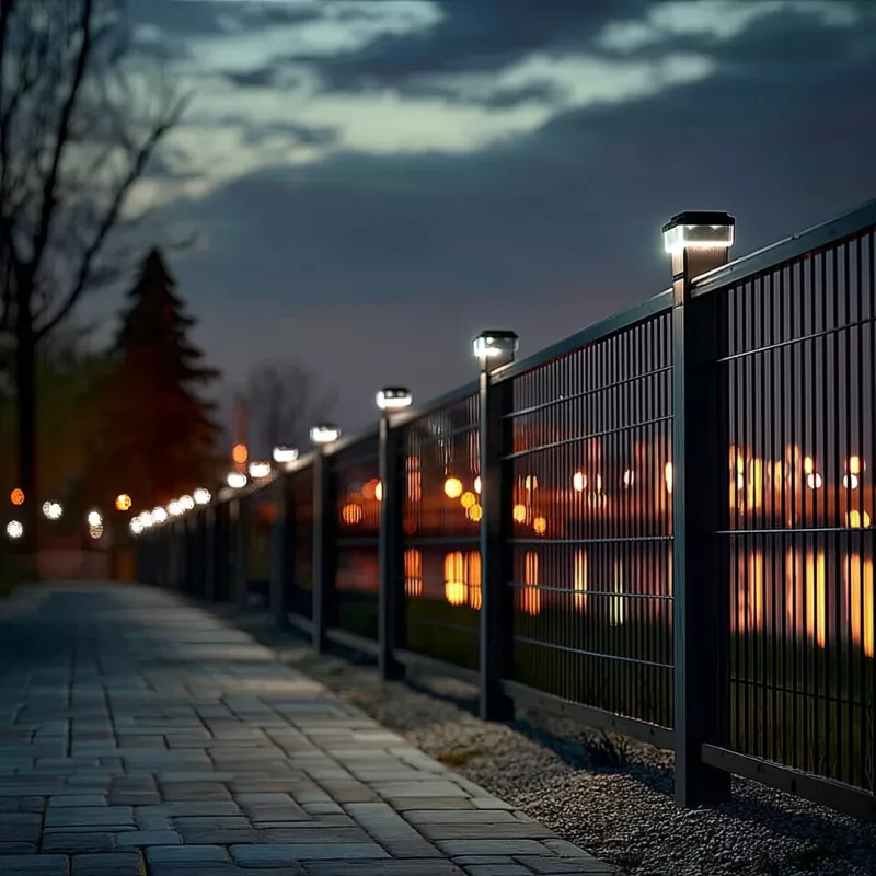 Solar LED Post Light GreenBlue GB128 WW, 3200K Neutral White, Envelope Canopy, 100x100mm, Black