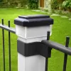 Solar LED Post Light GreenBlue GB128 WW, 3200K Neutral White, Envelope Canopy, 100x100mm, Black