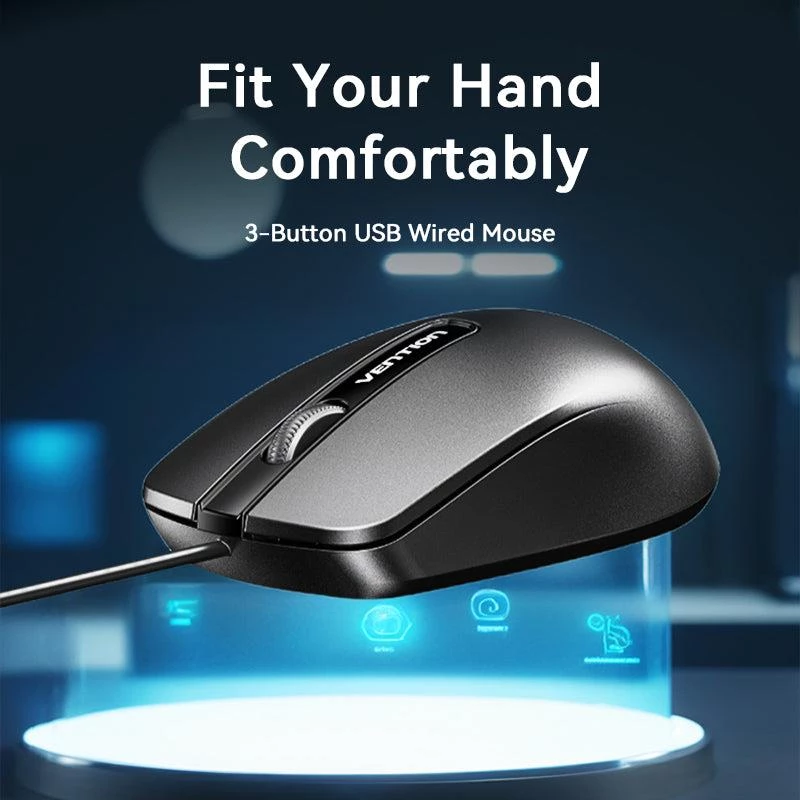 Mouse USB Optical BLACK/KTABG Vention