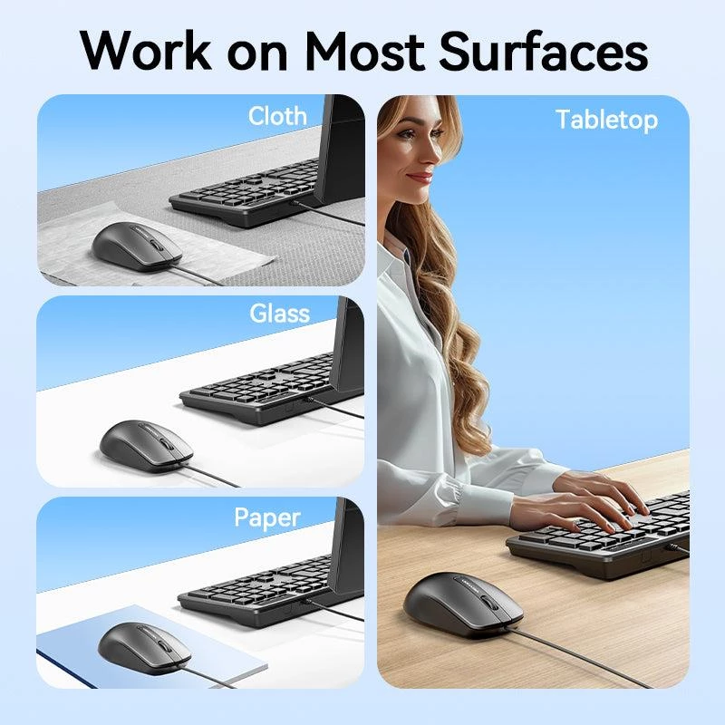 Mouse USB Optical BLACK/KTABG Vention
