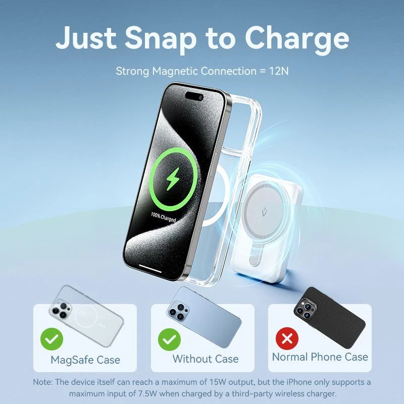 Power Bank Wrl 5000MAH 20W/MAGNETIC Black FHSB0 Vention