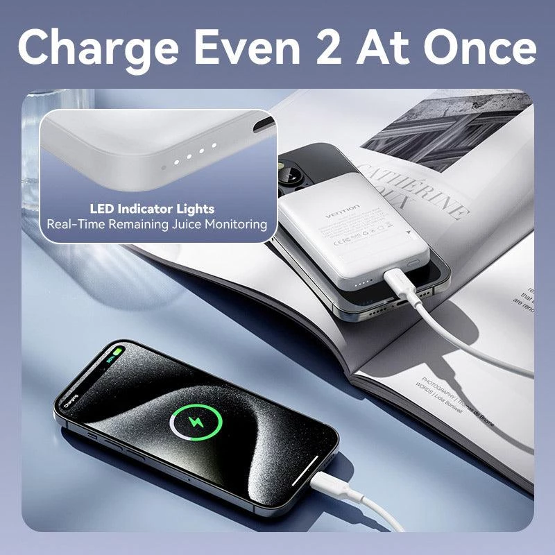 Power Bank Wrl 5000MAH 20W/MAGNETIC Black FHSB0 Vention
