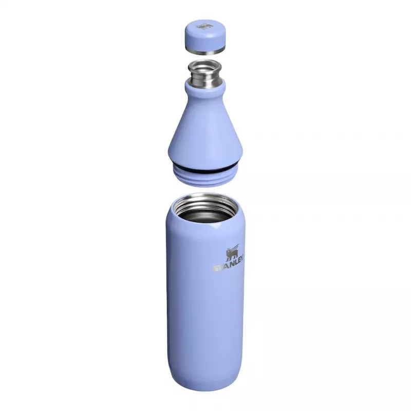 Thermos bottle STANLEY All Day Slim 0.6L — stainless vacuum insulated, hydrangea blue