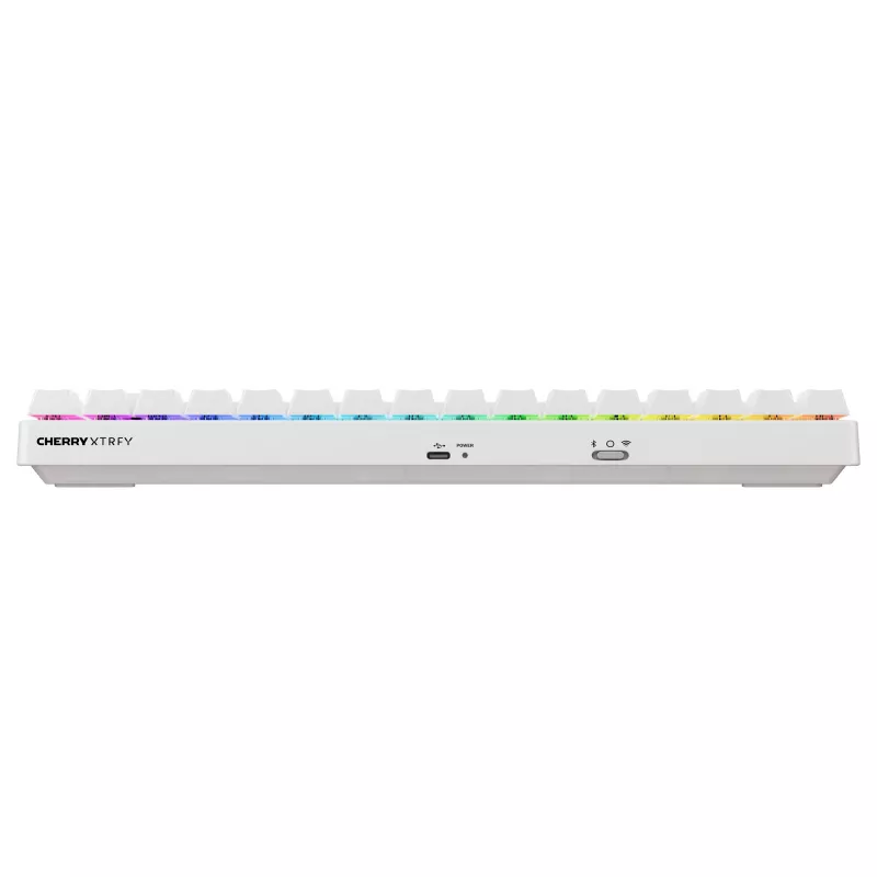 Mechanical-Style Compact Wireless Keyboard Cherry XTRFY K33 75% QWERTZ German White USB + RF + Bluetooth RGB