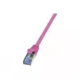 LogiLink PrimeLine - Patch-Cable - RJ-45 (M) to RJ-45 (M) - 1 m - SFTP, PiMF - CAT 6a - Halogen-Free - pink