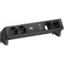 Power Module Bachmann DESK2 with 2x CEE7/3 sockets, 2x computer ports, 2x USB charger 22W, black, 0.2m GST