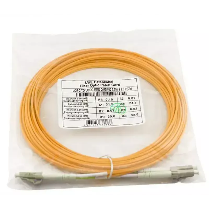 BlueOptics OM2 Multimode Fibre Optic Cable LC‑LC 10 m Orange - CAB‑MMF50‑LC‑LC‑10‑BO