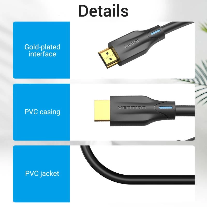 Cable HDMI 8K/3M Black Aanbi Vention