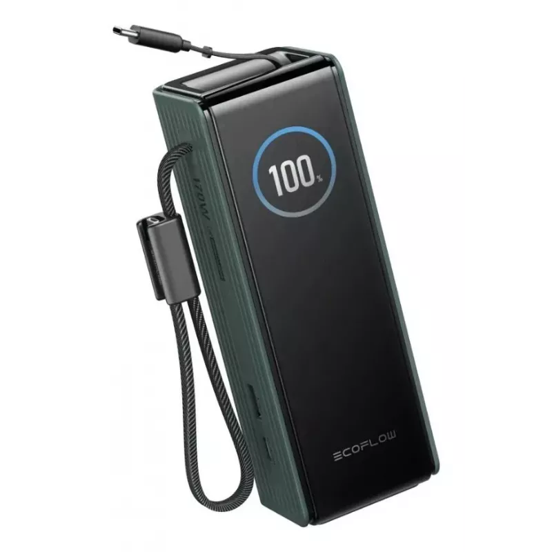 Power Bank EcoFlow RAPID 25000 mAh Green — 170 W total, 2× USB-C, 1× USB-A