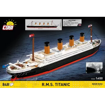 Building Set Cobi R.M.S. Titanic model kit, 848 pieces, collectible ship model