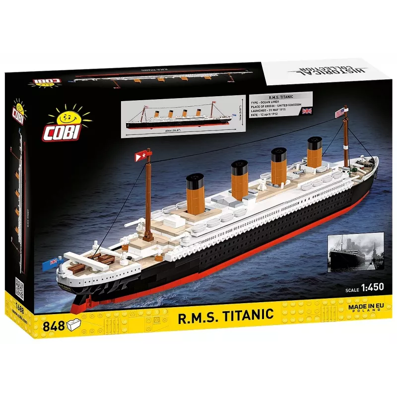 Building Set Cobi R.M.S. Titanic model kit, 848 pieces, collectible ship model